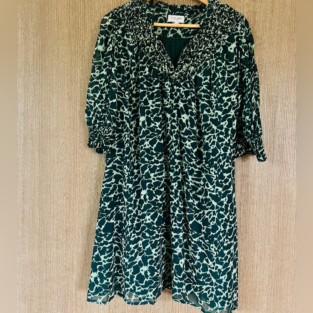 NWOT- Olivia James Hunter Green Dress/Tunic with Gold Rope Belt